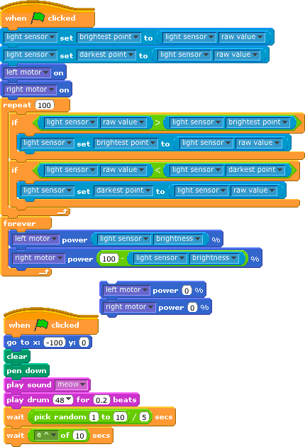 Sample Line-Follower Program