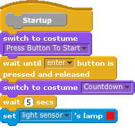 Sumo robot "Startup" Function
