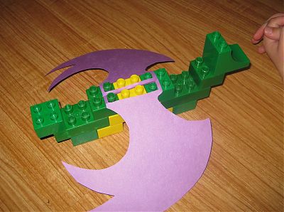The wings on the dragon