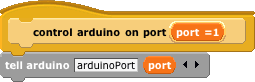 "control arduino on port" procedure