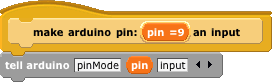 "make arduino pin an input" procedure