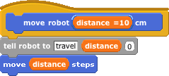 "move robot __ cm" procedure