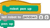 "robot pen up" procedure