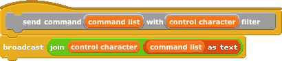 "send command with filter" procedure