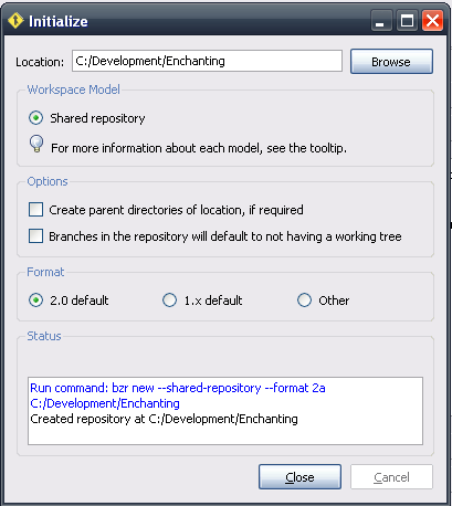 Where do you want to create the repository