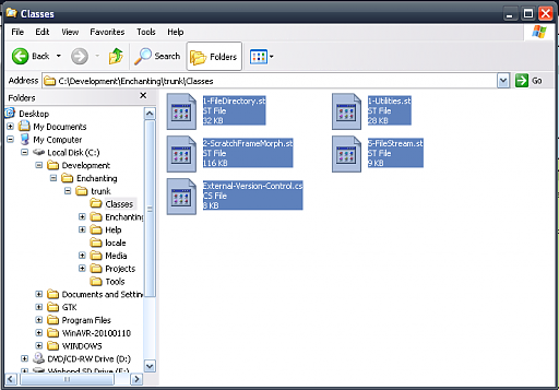 All code files in the Classes folder